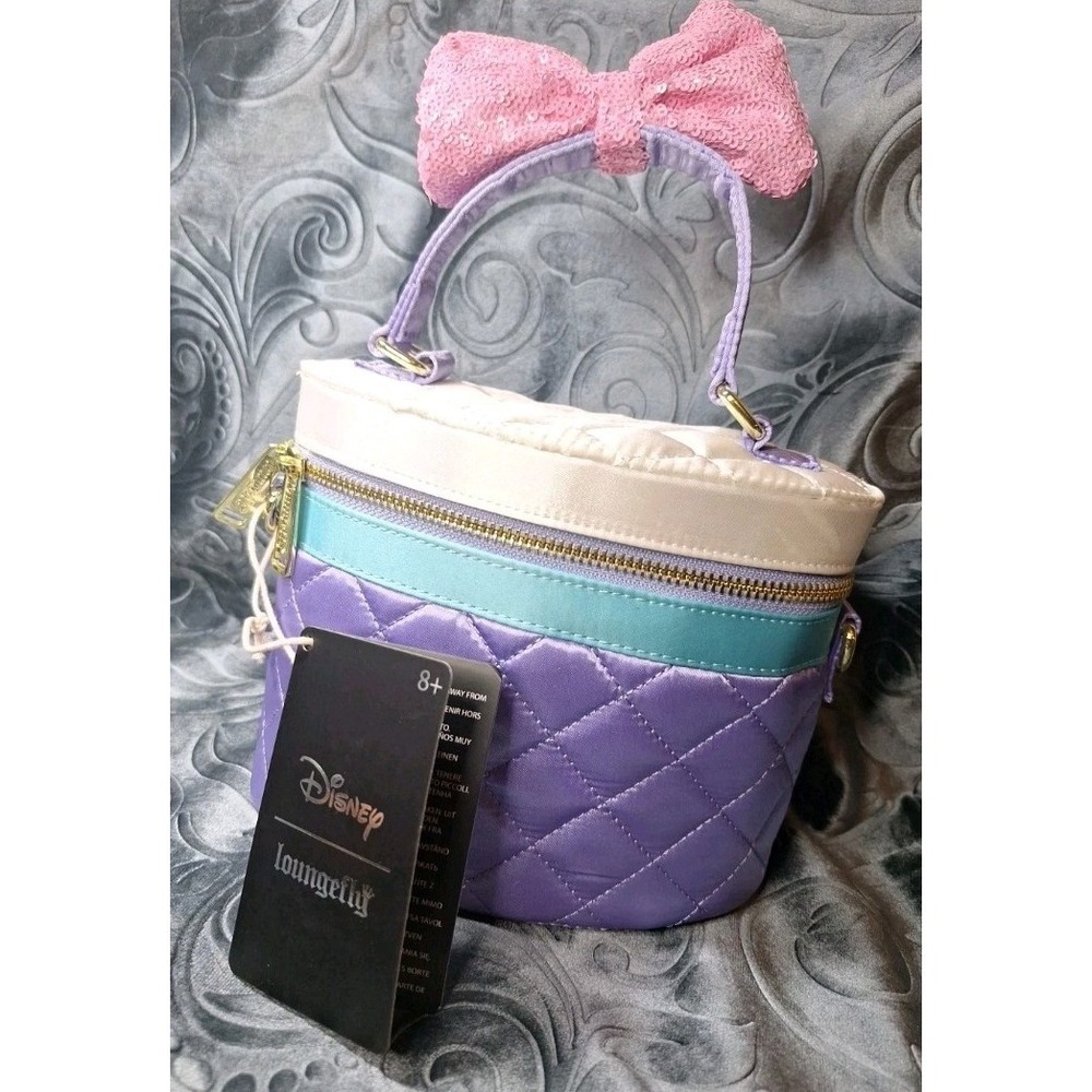 NEW Walt Disney Daisy Duck 85th Anniversary Loungefly Crossbody Bag Purse w Bow